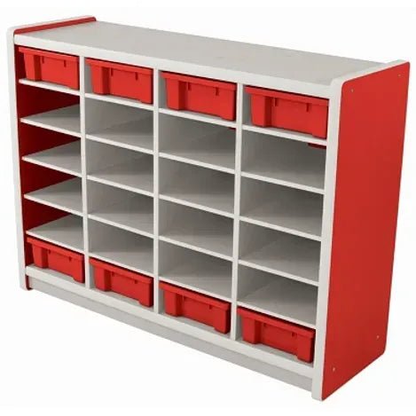 Kids Smart Storage Unit 24 Compartment Red