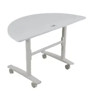 Half Round Folding Table Grey Frame