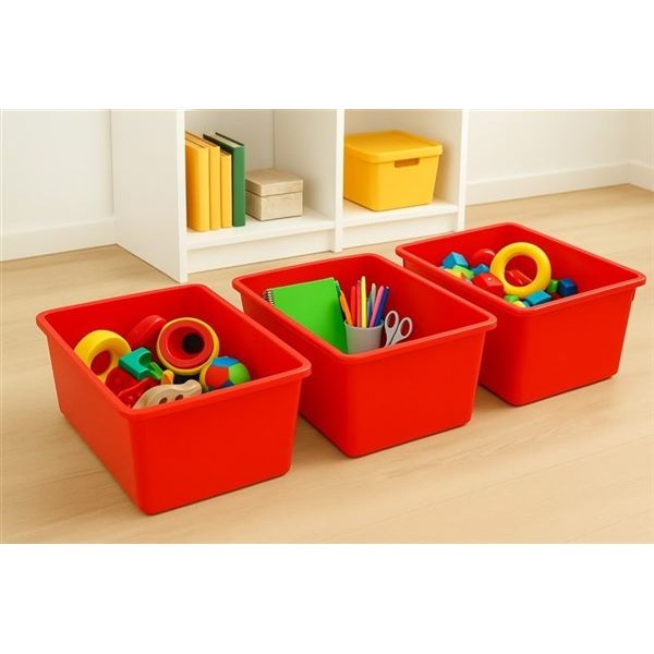Large Red Tub Storage – 140H x 290W x 395D mm – Pack of 3