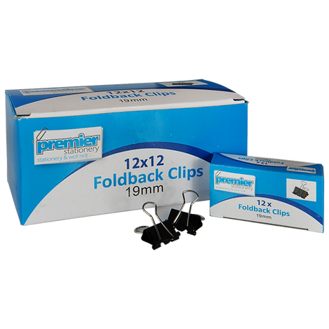 Premier Foldback Clips 19 MM - Box 12