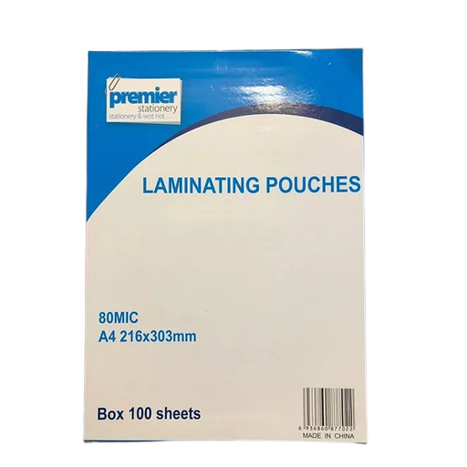 Premier Laminating Pouches A4 80 Micron – 100 Sheets