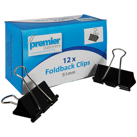 Premier Foldback Clips 51 MM - Box 12
