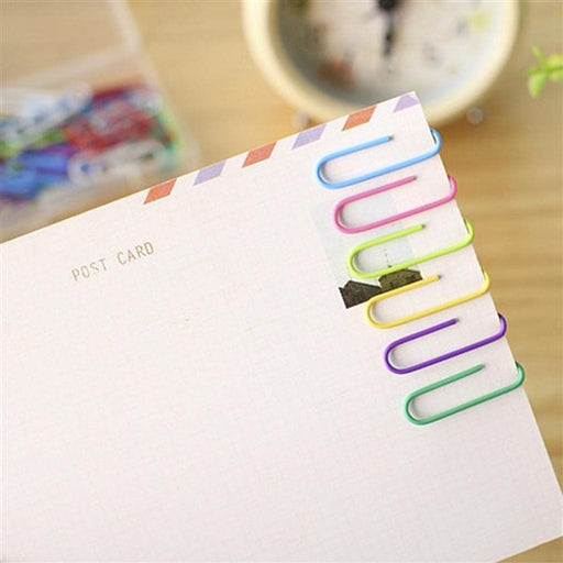Premier Vinyl Coated Paper Clips – Assorted Colours, 33mm – Box of 100