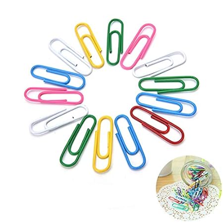 Premier Vinyl Coated Paper Clips – Assorted Colours, 33mm – Box of 100