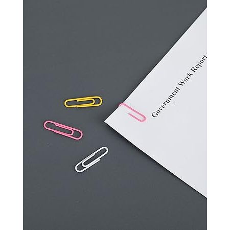 Premier Vinyl Coated Paper Clips – Assorted Colours, 33mm – Box of 100