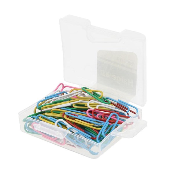 Premier Vinyl Coated Paper Clips – Assorted Colours, 33mm – Box of 100
