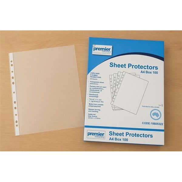 Premier A4 Sheet Protectors – Crystal Clear, 35 Microns, Light Duty