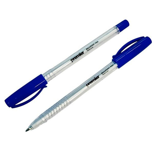 Premier Economy Ballpoint Pen – Medium Point, Blue Ink, 1.0MM – Box of 12 Pens