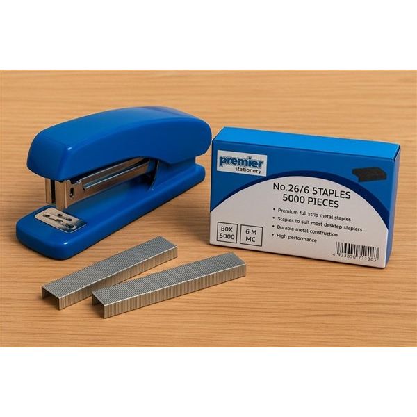 Premier No. 26/ 6 Staples 6MM – Box of 5000