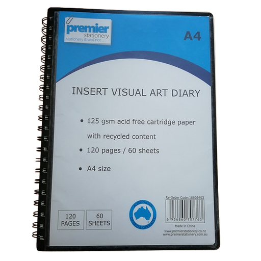 Premier Visual Art Diary A4 – 120 Pages / 60 Sheets