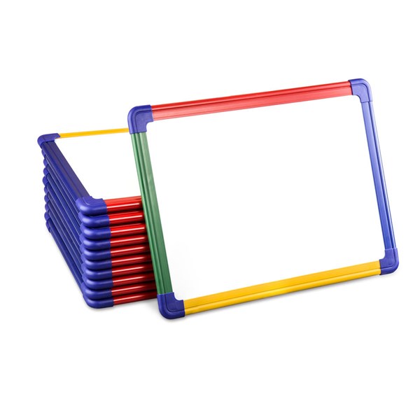 A4 Double-Sided Magnetic Whiteboard with Colourful Border