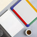A4 Double-Sided Magnetic Whiteboard with Colourful Border