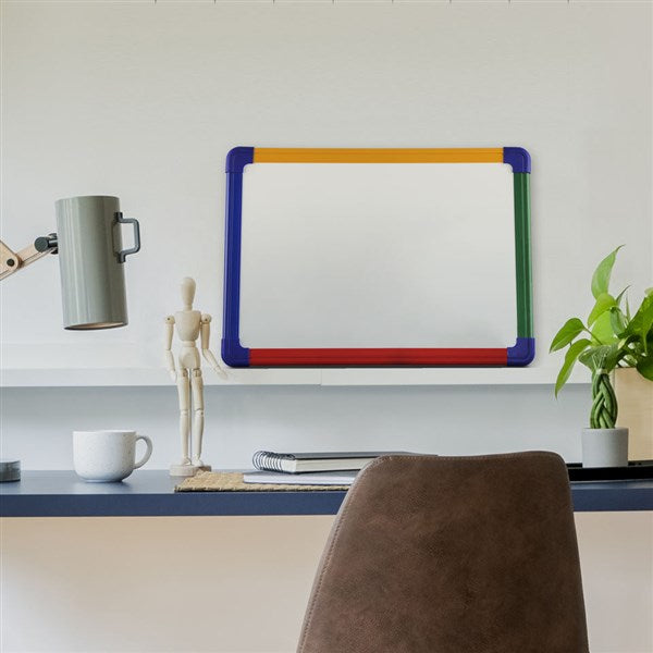 A4 Double-Sided Magnetic Whiteboard with Colourful Border