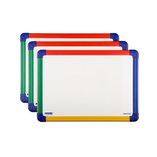 A4 Double-Sided Magnetic Whiteboard with Colourful Border