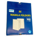 Premier A4 size Manila Folders Buff – 100pcs per Pack - Heavy Duty 180 GSM durable Manilla Board Folders - for Office & School & Home