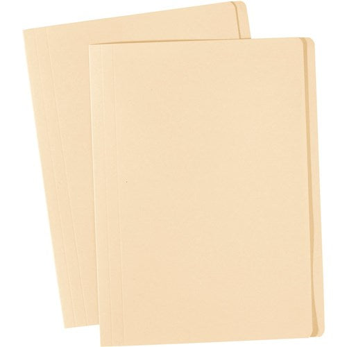 Premier A4 size Manila Folders Buff – 100pcs per Pack - Heavy Duty 180 GSM durable Manilla Board Folders - for Office & School & Home