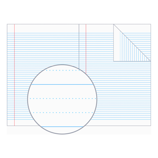 Olympic Exercise Book 18mm Dotted Thirds with Red Margin A4 96 pages