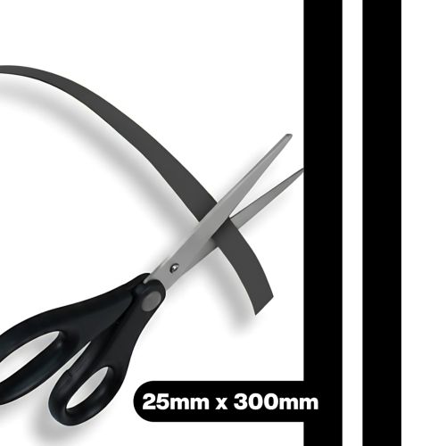 Vista Magnetic Strips 300 x 25mm Pack of 2 Black VWMS25BK