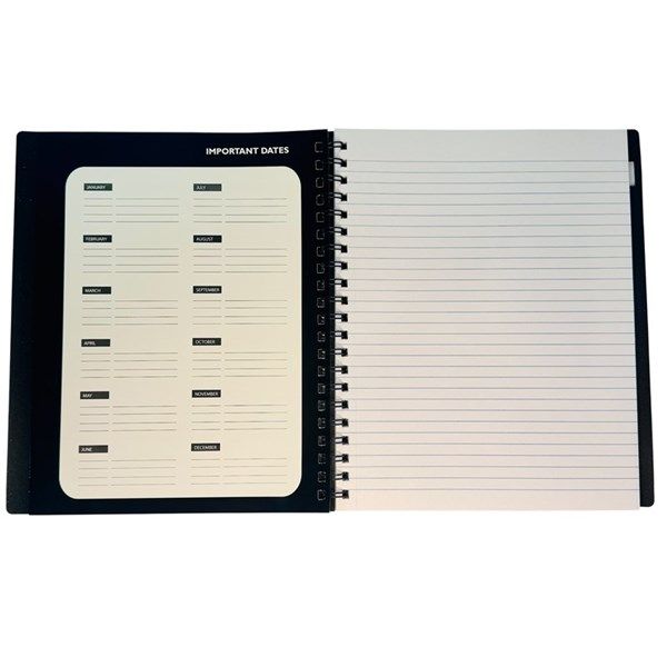 Single Subject PP Cover 160 page Notebook Size 27.9cm X 21.6cm 70gsm Premium Paper