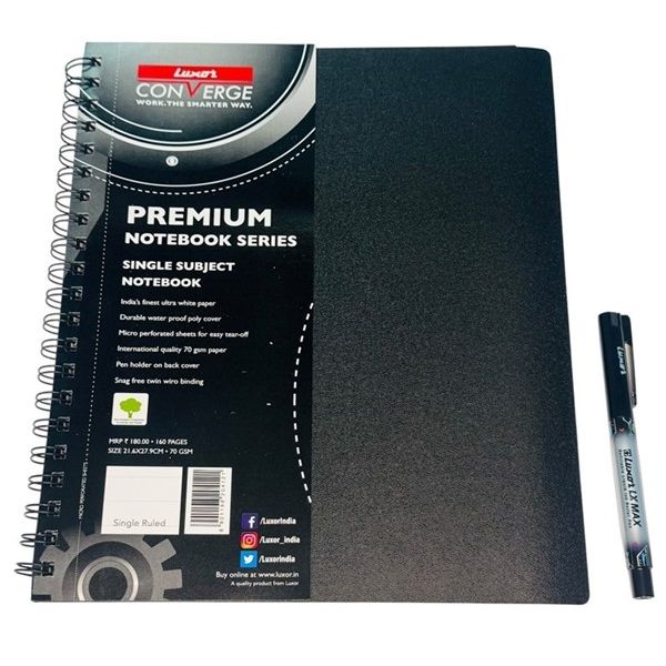 Single Subject PP Cover 160 page Notebook Size 27.9cm X 21.6cm 70gsm Premium Paper