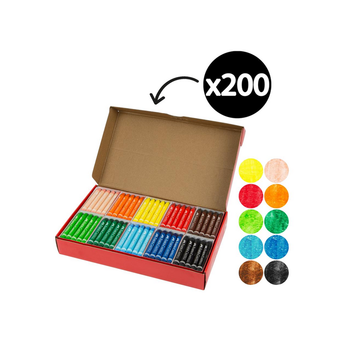 Faber-Castell Jumbo Wax Crayons - Pack 200