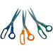 Office Basics General Purpose Scissors Pack of 3 – 200mm (Assorted Colours)