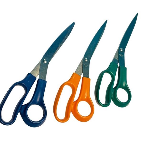 Office Basics General Purpose Scissors Pack of 3 – 200mm (Assorted Colours)