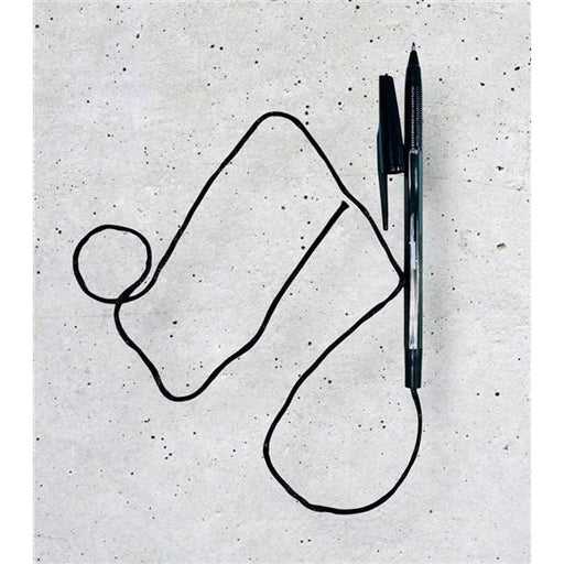 Corded Ballpoint Pen Med 1.0mm, Black, 1 box has 12 Corded pens