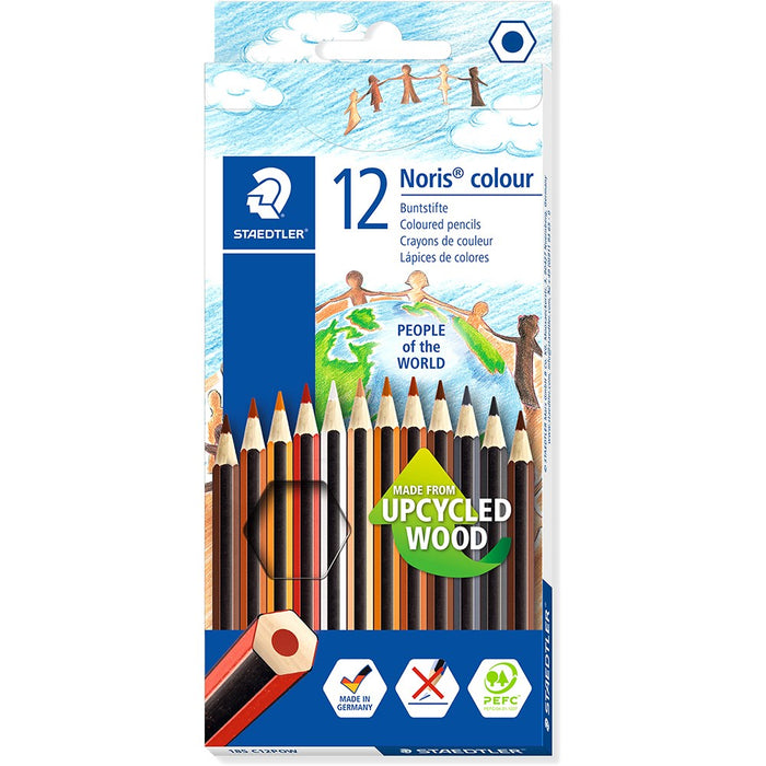 Staedtler 12 Noris Colour People of the World Hexagon Shape