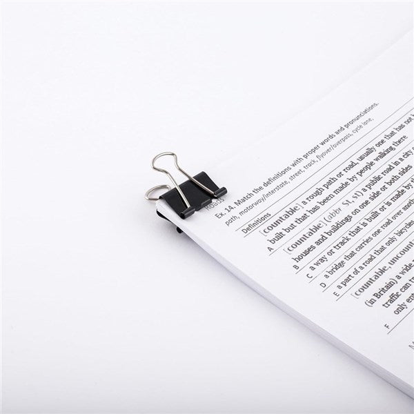 BIBBULMUN FOLDBACK CLIPS 25mm Pack of 12