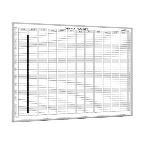 Visionchart Whiteboard Planner Perpetual 2400 x 1200mm Standard Frame