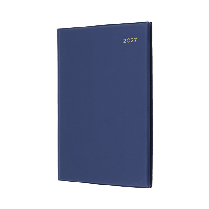 2027 Calendar Year Diary/Planner - 12 Month A5 2 Days to a Page - PVC Cover - Collins Belmont Range