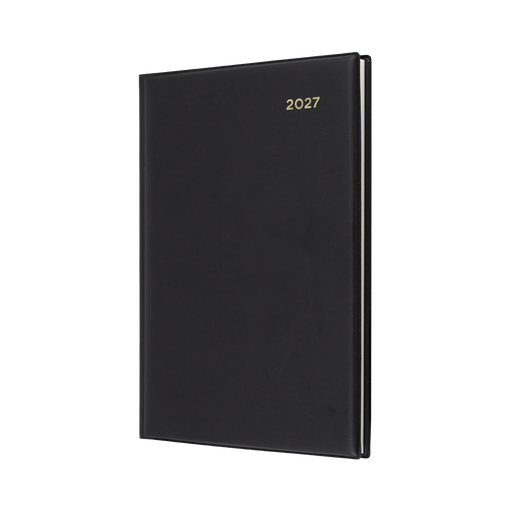 2027 Calendar Year Diary/Planner - 12 Month A5 2 Days to a Page - PVC Cover - Collins Belmont Range
