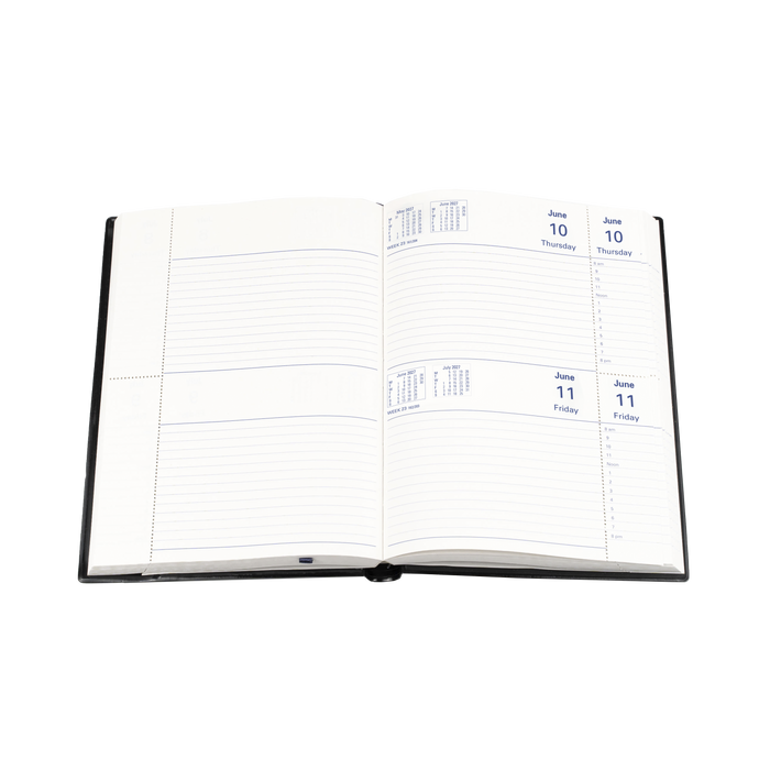2027 Calendar Year Diary/Planner - 12 Month A5 2 Days to a Page, Windowfaced - PVC Cover - Collins