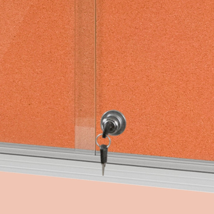 Visionchart BeNoticed Lockable Sliding Door Notice Case 1800 x 1200mm SGCK4