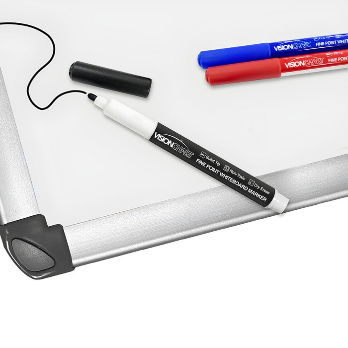 Visionchart Whiteboard Markers Fine Point Assorted Pack of 3 VA808