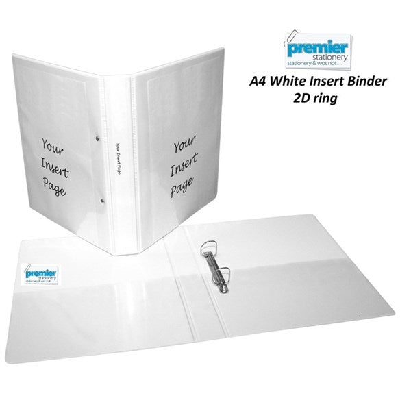 Premier Insert Binder A4 2D 50MM White