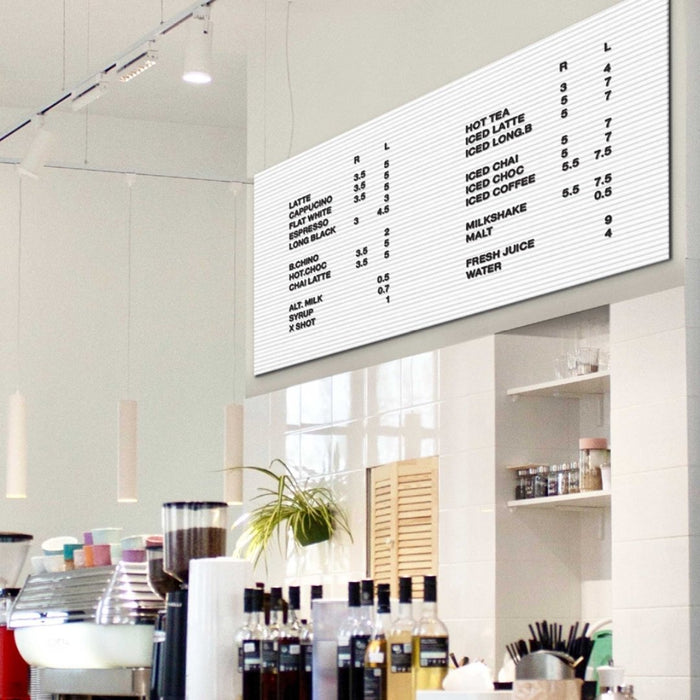 Visionchart Executive Groove Felt Letter Board Frameless 750 x 600mm EXINS7560