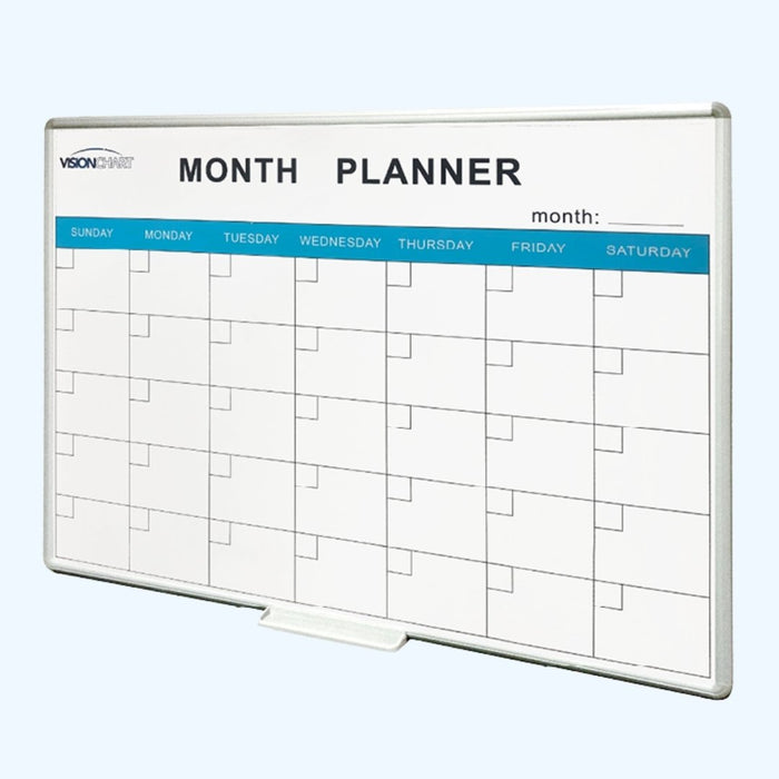 Visionchart Perpetual Month Whiteboard Planner Standard Frame 1200 x 900mm VMP100