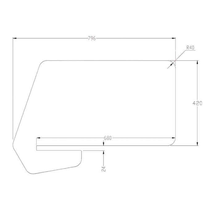SANA Slide On Acoustic Desk Divider Incline Shadow