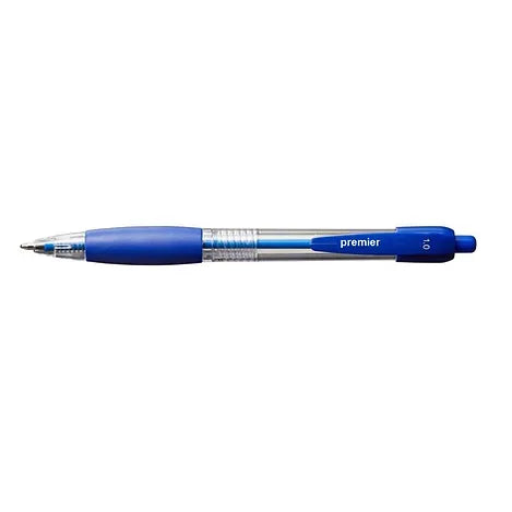 Premier Retractable Ballpoint Pen, Blue, Medium 1.0m - Starting from low 8 Cents Each Pen - Buy in Box 12 pens