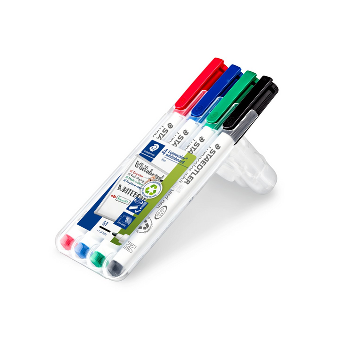 Staedtler Lumocolor Whiteboard Pen Set - 4 Pack