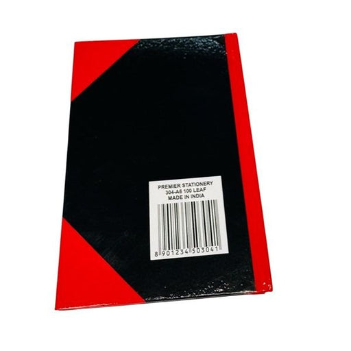 Notebook Hardcover Ruled A6 200 Page Red/Black Ruled pages 100 Leaf Gloss Cover Non-Indexed