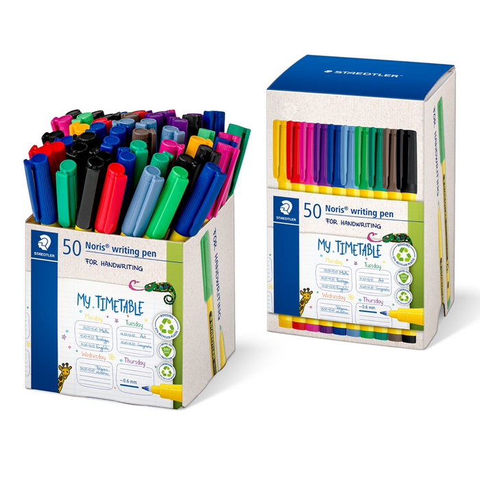 Staedtler Tub Fineliner Noris Writing Pen - Pack of 50