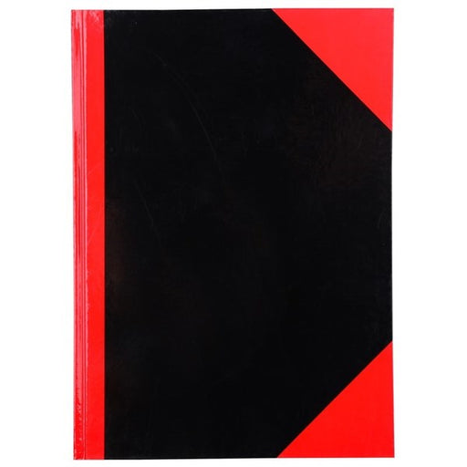 Notebook Hardcover Ruled A4 200 Page Red/Black Ruled pages 100 Leaf Gloss Cover Non-Indexed