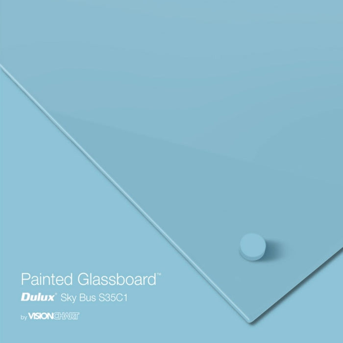 Visionchart Starphire Magnetic Glassboard 1200 x 900mm Custom Colour