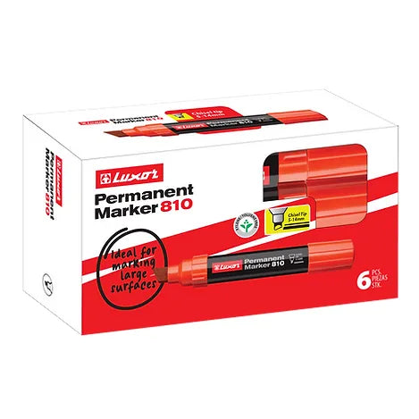 Luxor Jumbo Permanent Marker 810, Red