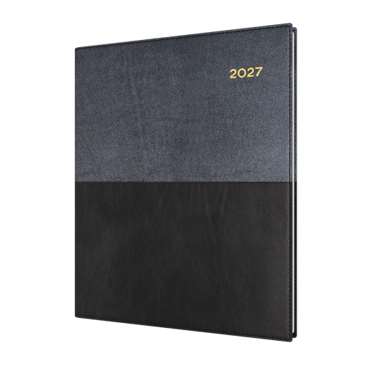 2027 Calendar Year Diary/Planner - 12 Month Quarto Week to View (Vertical) - Soft PU Cover