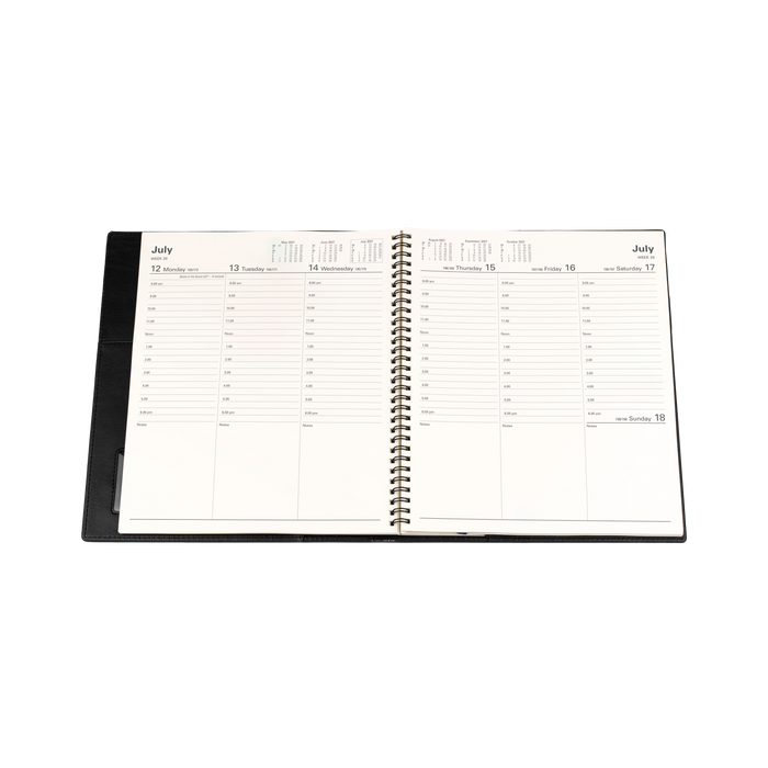 2027 Calendar Year Diary/Planner - 12 Month Quarto Week to View (Vertical) - Soft PU Cover