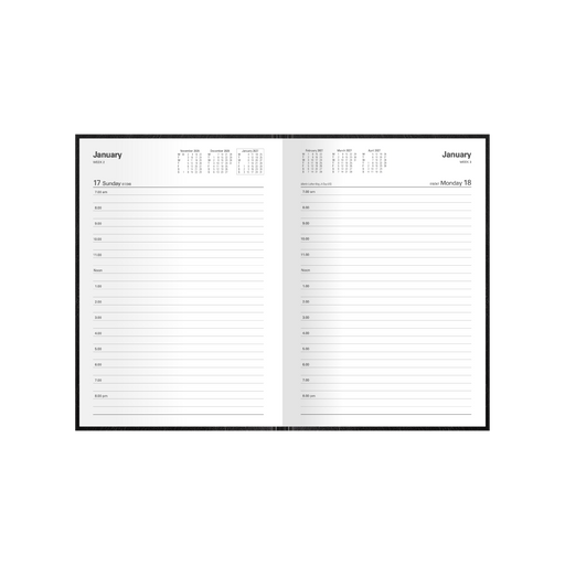 2027 Calendar Year Diary/Planner - 12 Month A5 Day to Page - Hard Cover - Collins Kyoto Range
